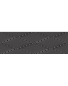 Керамическая плитка Vegas рельеф черный VGU232 настенная 25х75 см Cersanit