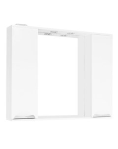 Зеркало со шкафом Жасмин 100 С с подсветкой Белый глянец Style line