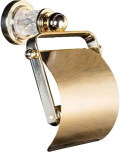 Держатель туалетной бумаги Murano Cristal 10901 CRST G с крышкой золото Boheme