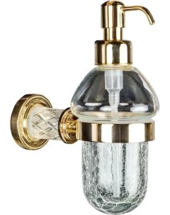 Дозатор жидкого мыла Murano Cristal 10912 CRST G настенный золото Boheme