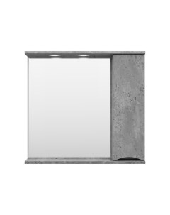 Зеркало шкаф Атлантик 80 R серый камень Misty