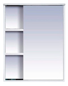Зеркало шкаф Венера 55 R белое с подсветкой Misty
