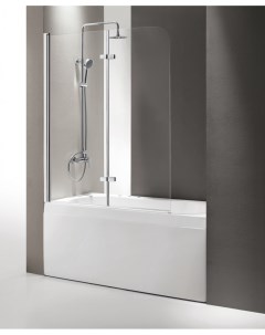 Шторка для ванны Eco 120 см текстурное стекло ECO O V 21 120 140 P Cr L Cezares