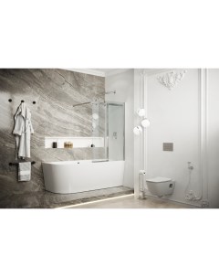 Шторка для ванны 90 см Bath Screens 16041117 прозрачное Ambassador