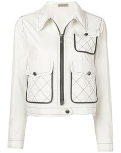 Bottega veneta укороченная куртка из технической ткани 44 белый Bottega veneta