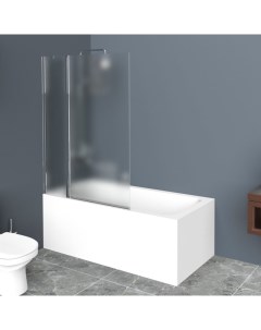 Шторка для ванны 80 см UNO V 11 80 150 P Cr текстурное стекло Belbagno