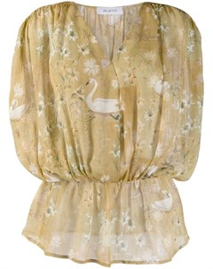 Ailanto блузка с принтом swan 36 зеленый Ailanto