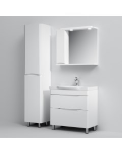 Комплект мебели белый глянец 80 см Like M80FSX0802WG M80WCC0802WG M80MPL0801WG Am.pm.