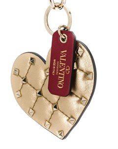 Valentino брелок для ключей rockstud в форме сердца Valentino