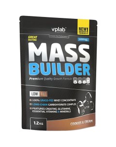 Гейнер Mass Builder вкус Печенье и крем 1 2 кг VPLab Vplab nutrition