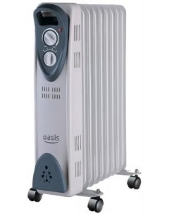 Масляный радиатор UT 25 2500 Вт термостат серый Oasis