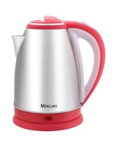 Чайник электрический MC 6617 2000 Вт серебристый красный 2 л металл пластик Mercury