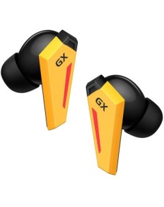 Наушники с микрофоном GX07 желтый черный вкладыши BT в ушной раковине Edifier