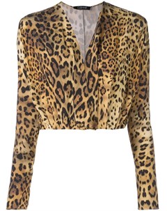 Cushnie блузка с леопардовым принтом s коричневый Cushnie