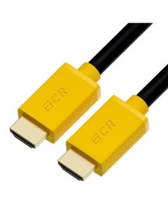 Кабель HDMI 3м GCR HM441 3 0m круглый черный желтый Green connection