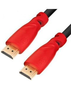 Кабель HDMI 0 3м GCR HM3012 0 3m круглый черный красный Green connection