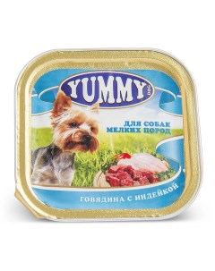 Консервы для собак мелких пород с говядиной и индейкой 100 г Yummy