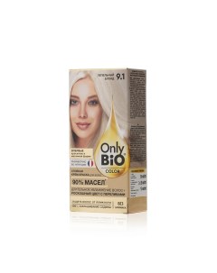 Крем краска для волос 9 1 Пепельный блонд 115мл Only bio color