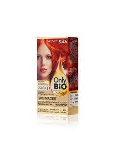 Крем краска для волос 5 46 Медно рыжий 115мл Only bio color