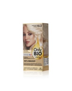Крем краска для волос 10 3 Сияющий блонд 115мл Only bio color
