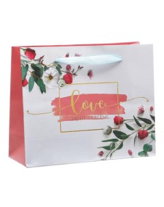Пакет подарочный Любовь дарит тебе счастье 22 17 5 8 см Пакеты Подарочная упаковка