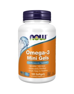 Комплекс Omega 3 180 мини капсул х 740 мг Жирные кислоты Now foods