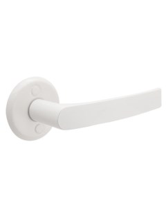 Ручка дверная H 0661 W 27596 раздельная для фин двери белая алюминий Аверс