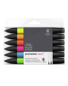 Набор маркеров ProMarker 6 цветов неоновые цвета Winsor & newton
