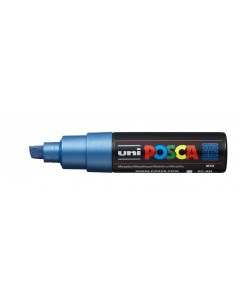 Маркер POSCA PC 8K до 8 0 мм наконечник скошенный цвет синий металлик Uni