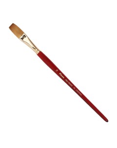 Кисть синтетика 16 плоская удлиненная Oro Rosso 755 короткая ручка Pinax