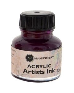 Тушь акриловая Acrylic Artists Ink 30 мл пурпурный Manuscript