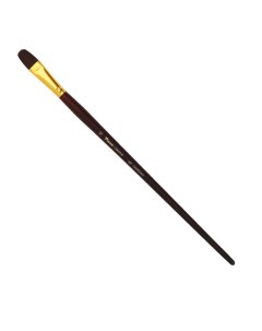 Кисть синтетика 12 овальная Creative 687 жесткая длинная ручка Pinax