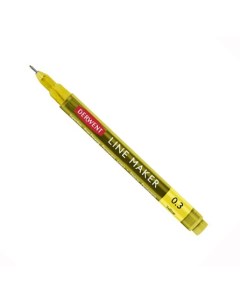 Ручка капиллярная LINE MAKER 0 3 мм желтый Derwent