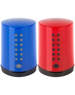 Точилка пластиковая Faber castell Grip 2001 Mini 1 отверстие контейнер красная синяя Faber–сastell