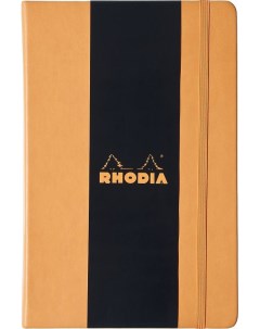 Блокнот Webnotebook 14х21 см 96 л 90 г оранжевый листы слоновая кость Rhodia