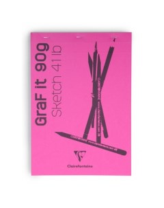 Блокнот cклейка для сухих техник Graf it 21х29 7 см 80 л 90 г розовый Clairefontaine