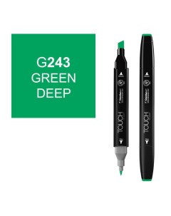 Маркер спиртовой Touch Twin цв G243 глубокий зелёный Shinhan art (touch)