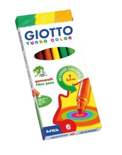 Набор фломастеров Giotto Turbo Color 6 цв в картоне Fila