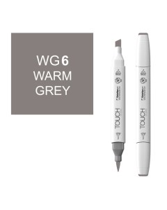 Маркер спиртовой BRUSH Touch Twin цв WG6 тёплый серый Shinhan art (touch)