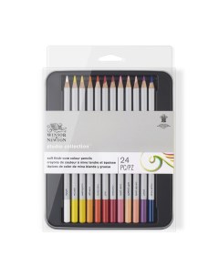 Набор карандашей цветных 24 цветов в металлической коробке Winsor & newton