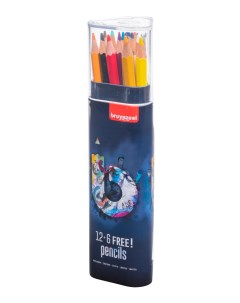 Набор цветных карандашей 12 6 шт синяя упаковка Bruynzeel