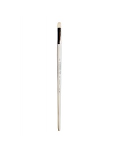 Кисть синтетика белая 18 овальная 1B32W длинная ручка Живописные кисти