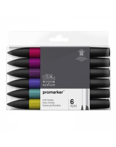 Набор маркеров ProMarker 6 цветов насыщенных тонов Winsor & newton