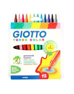 Набор фломастеров Giotto Turbo Color 12 цв в картоне Fila