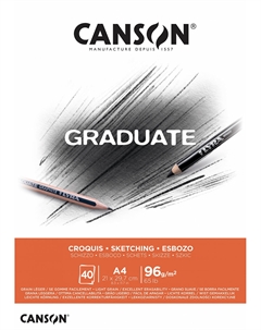 Альбом-склейка для набросков "Graduate" А4 40 л 96 г Canson