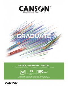 Альбом склейка для для смешанных техник Graduate A5 30 л 160 г Canson