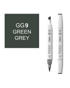 Маркер спиртовой BRUSH Touch Twin цв GG9 серо зелёный Shinhan art (touch)