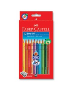 Набор карандашей цветных Faber castell Jumbo Grip 12 цв точилка в картоне Faber–сastell