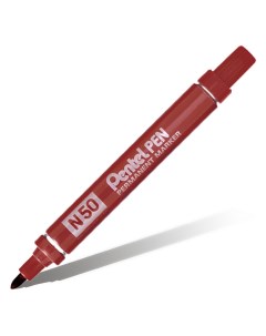 Маркер перманентный Pen 4 3 мм пулеобразный наконечник красный Pentel