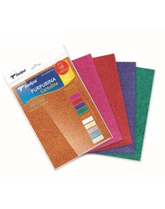 Набор цветной бумаги с блестками Глубокие цвета 21 29 7 см 5 л красный синий зеленый мед Sadipal